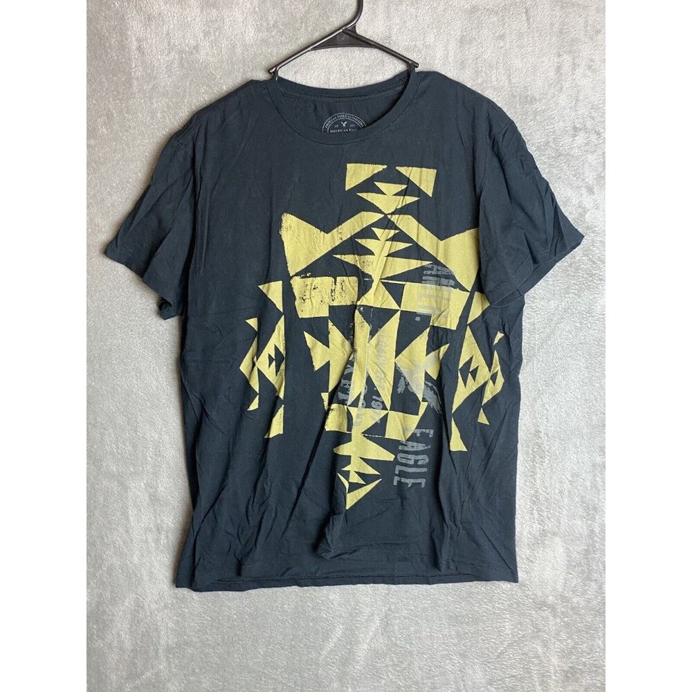 American Eagle Outfitters Mens Large Athletic Fit Black Tshirt
